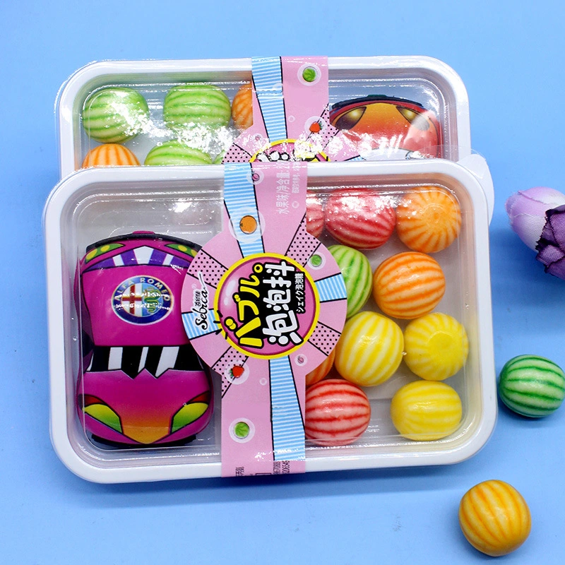 Bubble Gum Fruit Flavor Gummy Candy, Gum Manufacturer with Best Price Plastic Jar Top Level Round