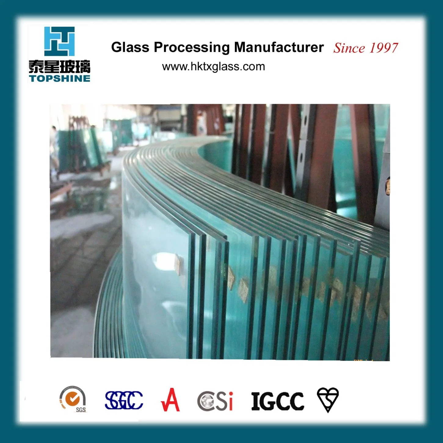 Tempered Curved Glass for Building Glass