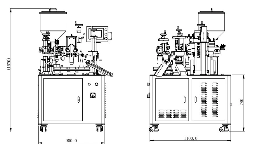 Semi Automatic Tube Filling Sealing Machine Rotarty Type Tube Filler Sealer Machine