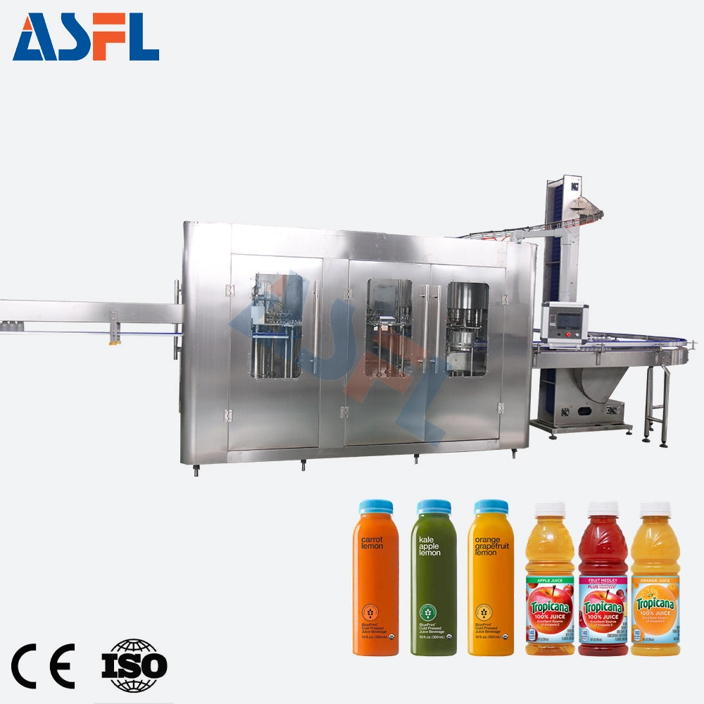 Automatische aseptische heiße Produktionslinie von A bis Z Milch Kaffee Tee Milchsaft Mango Banana Apfel Orange Kokosnuss Traube Abfüllmaschine Pet Blow Molding Machinery