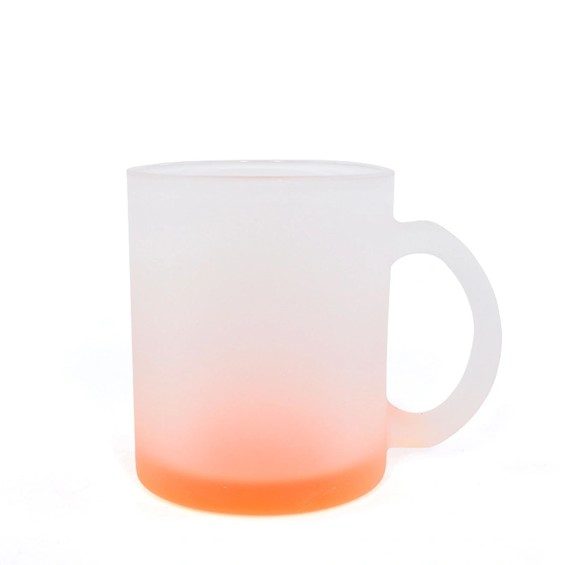 280ml 10oz Wholesale Heat Transfer Color Bottoming Glass Personality Printing Verre à sublimation