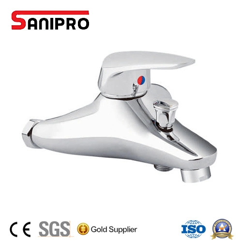 Sanipro Manufacturer Wholesale/Supplier Wall Mounted Full Copper Shower Bath Faucet Bathroom Tub Water Taps