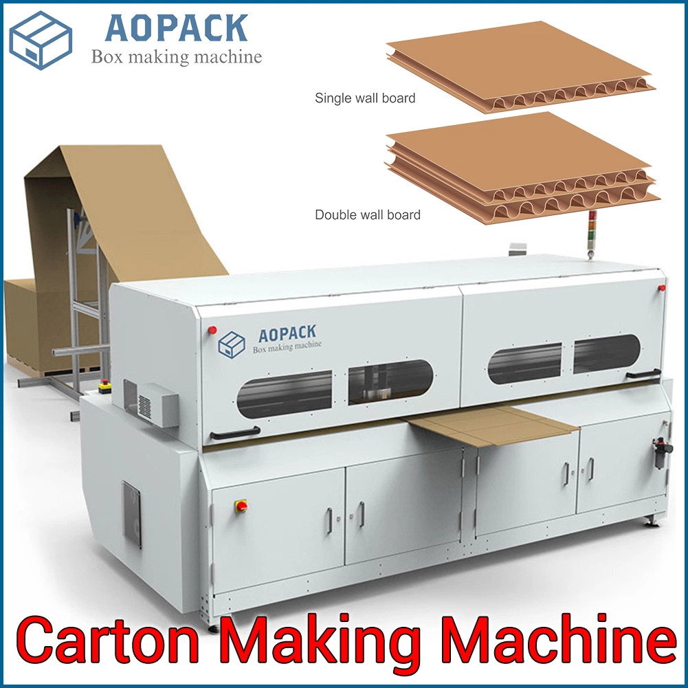 Aopack Best Sell Logistic Packaging Automatic Cardboard Small Mini Box Making Machine