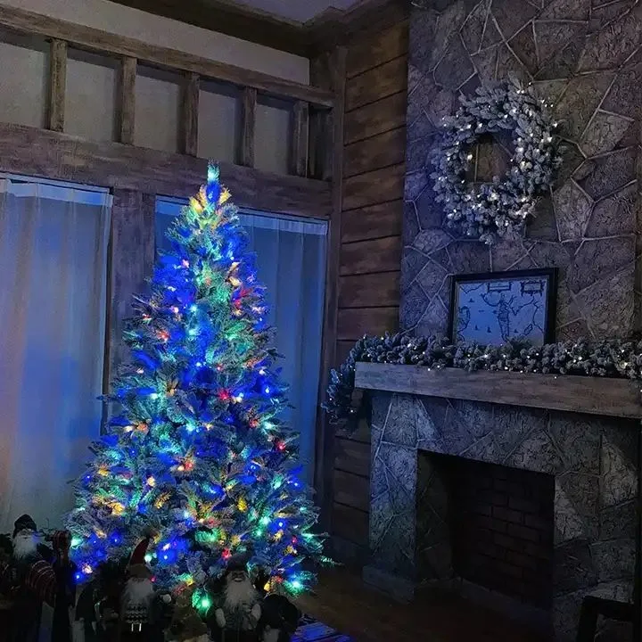 Высокое качество зеленый плотных искусственные елки надувные гигантские Рождество Prelit открытый снег дерево Xmas Tree для питания