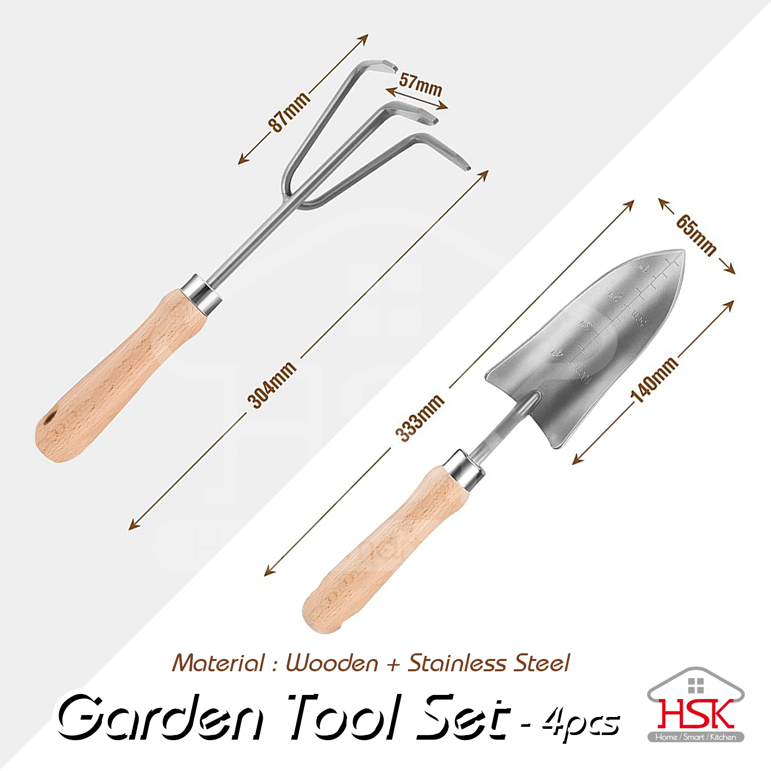 Wooden Handle Gardening Kit Garden Tools Set