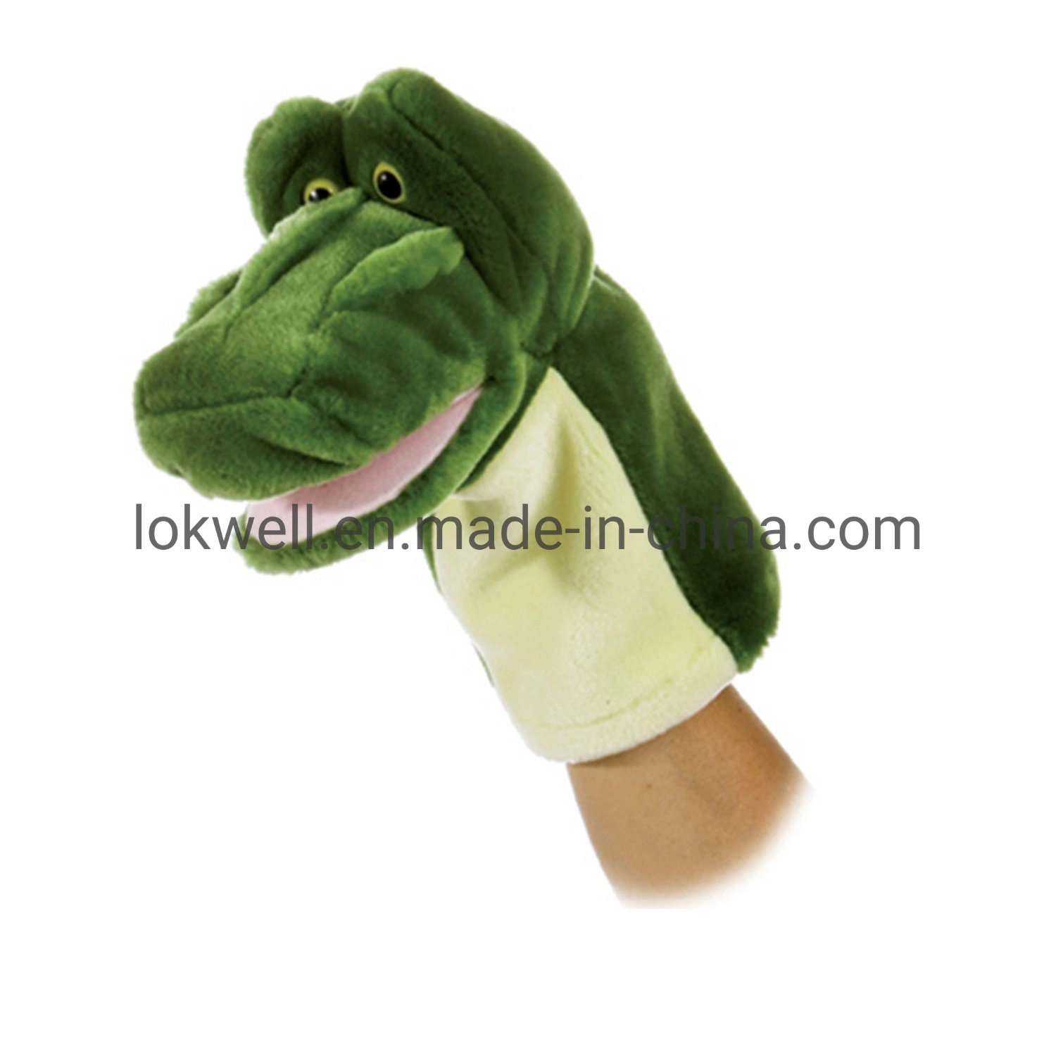 Manufacturer Customized Plush Soothing Crocodile Hand Puppet