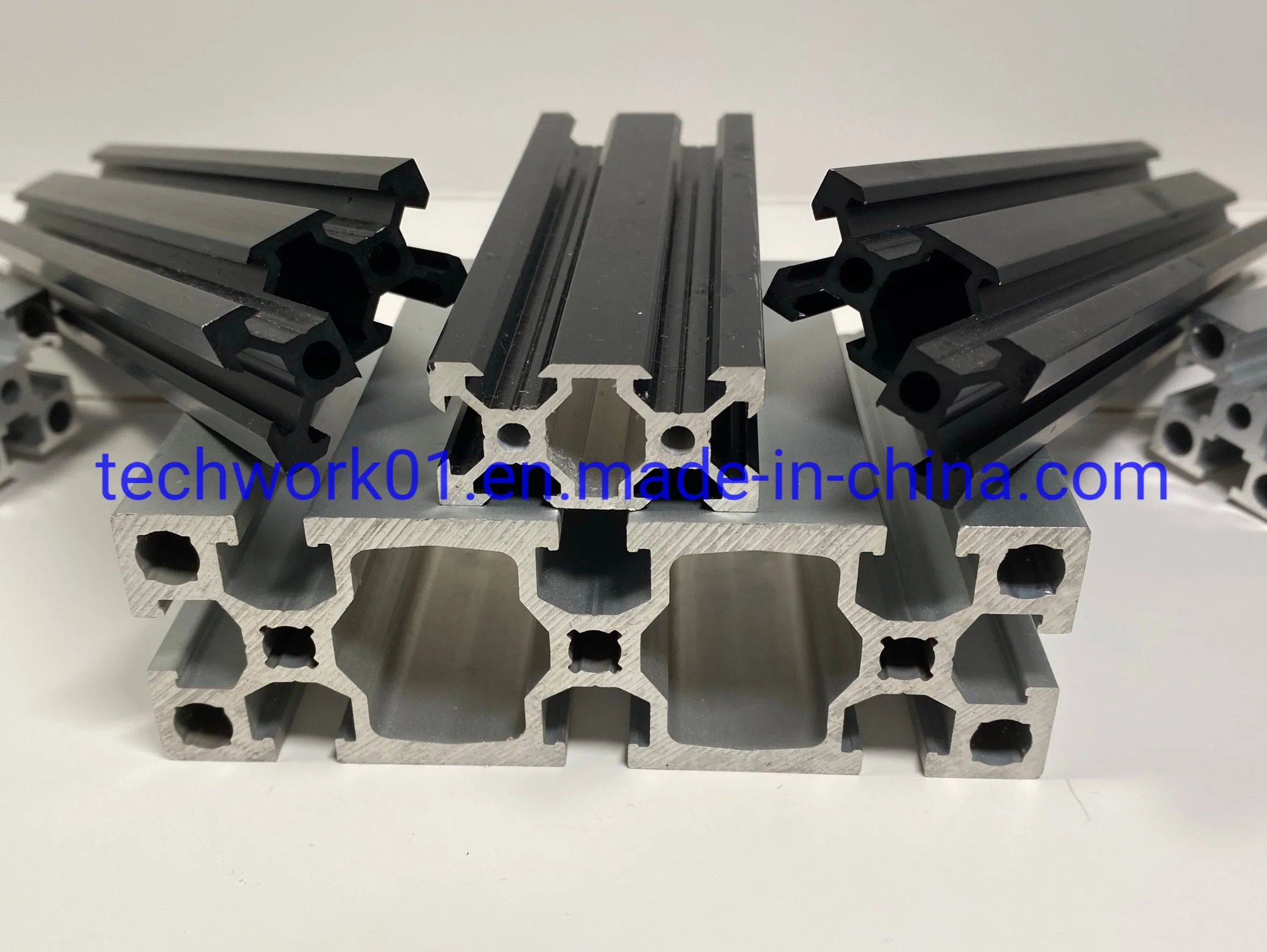 T Slot Aluminum Extrusion, V Slot Aluminum Profiles, Black Anodized, Silver Anodized