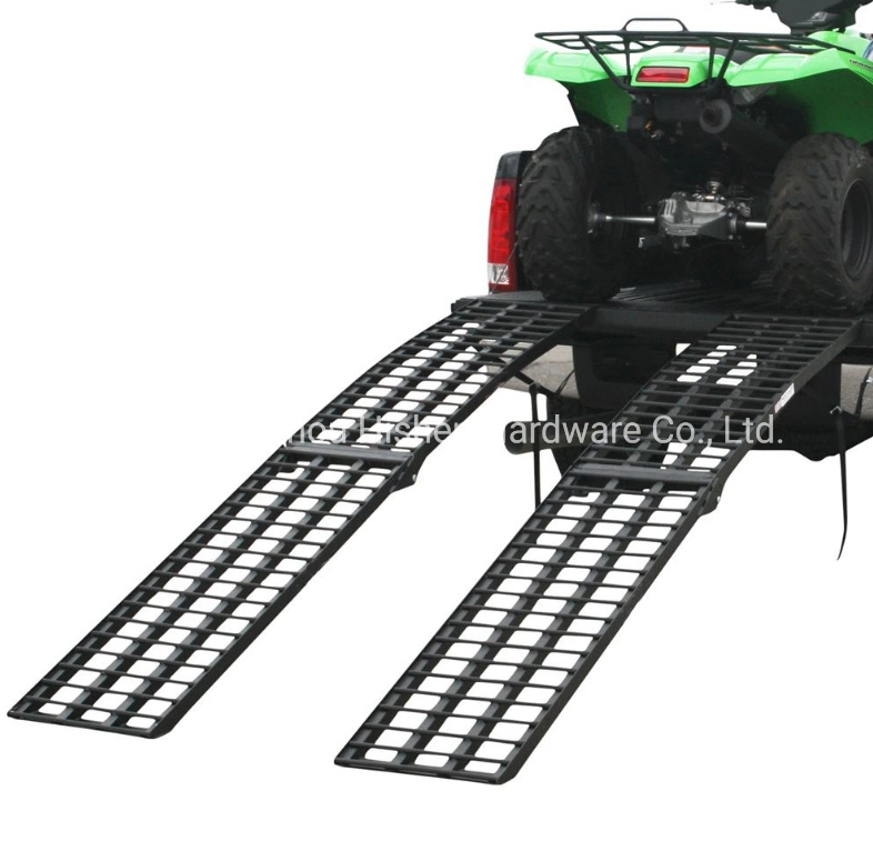 Aluminum Extra-Wide 4-Beam Arched Dual Runner Folding ATV Ramps