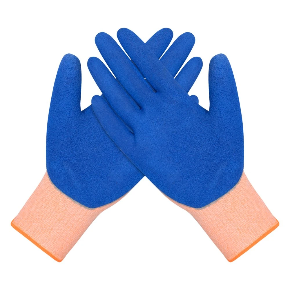 Customized High quality/High cost performance  Polyester Cut Resistant Latex Coated Gloves