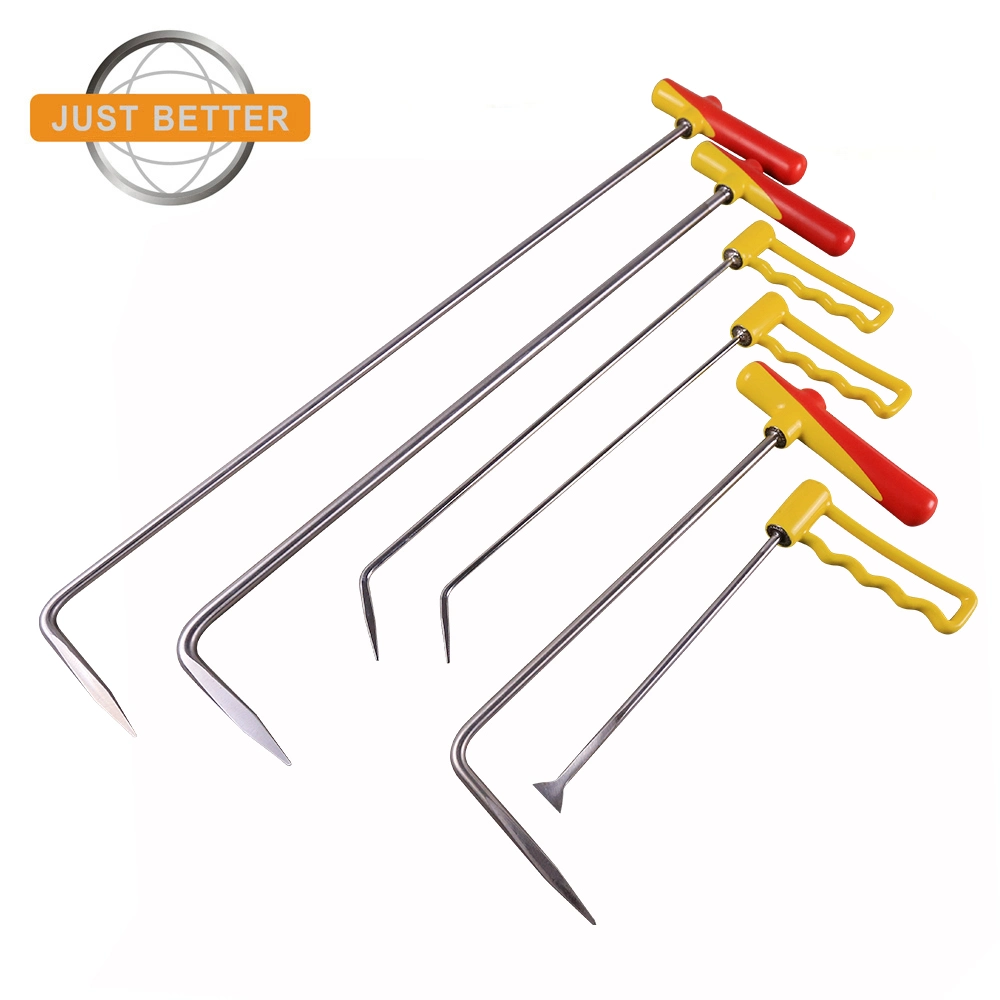 6pzas gancho mango ajustable Rod Kit empuñadura giratoria Dent Hook Kit de reparación