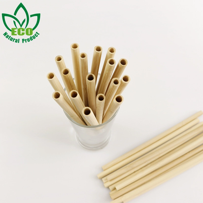 Wholesale/Supplier Disposable Boba Drinking Biodegradable Eco Friendly Bamboo Fiber Straw