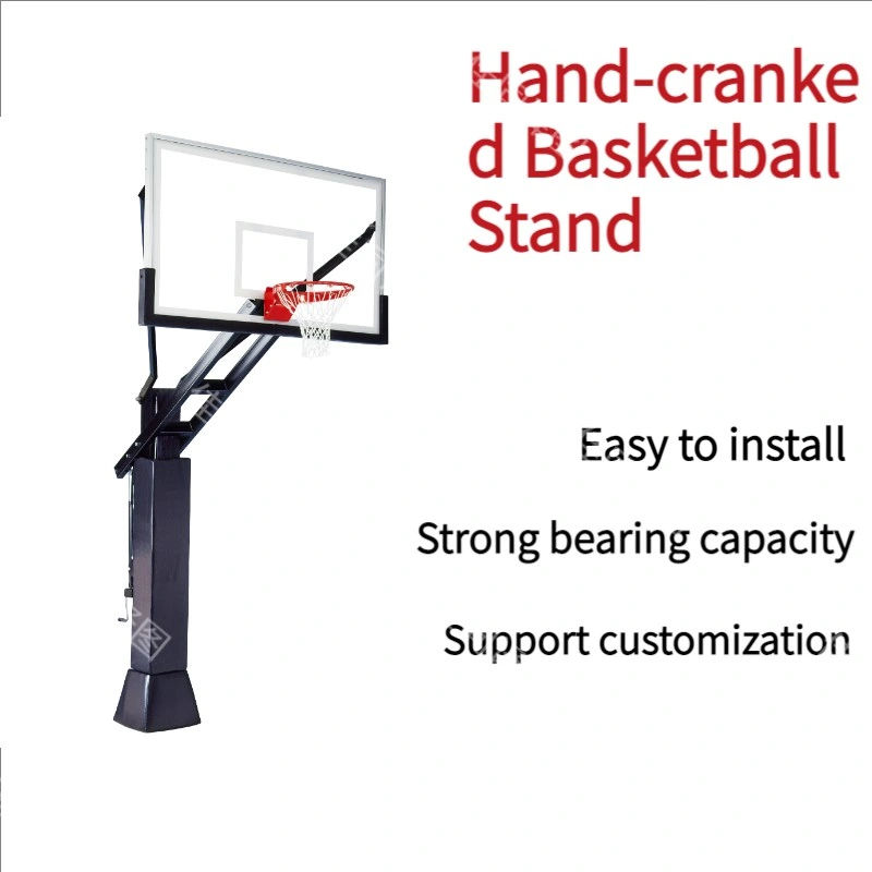 72 Inch in Ground Basketball Hoop Adjustable Basketball Stand with Floor/Court/Fence