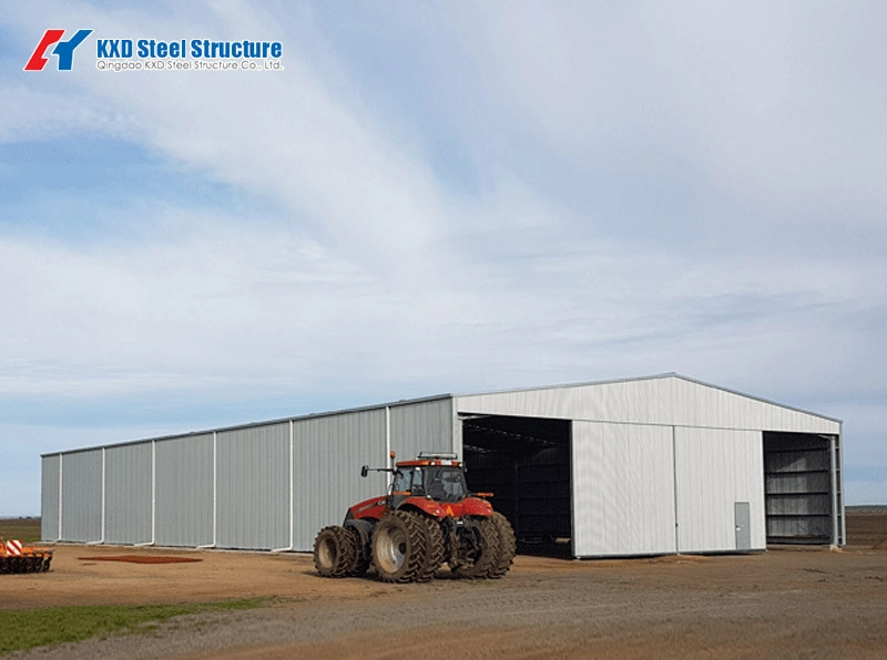 Pré-conception de stockage de métaux structure légère en acier construction d'usine bâtiments pour Stockage du grain