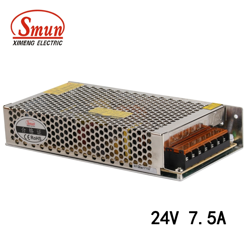 Smun S-180-24 180W 24V DC 7,5A pour la télévision d'alimentation de puissance de commutation