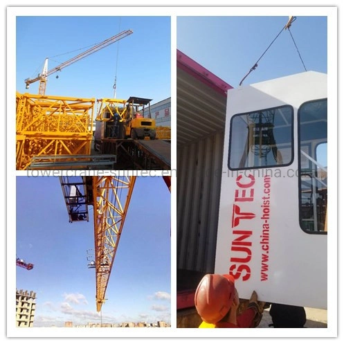 Chinese Tower Crane Manufacturer Suntec Construction Tower Crane with Jib Length of 60 Meters 8 Tons Qtz80