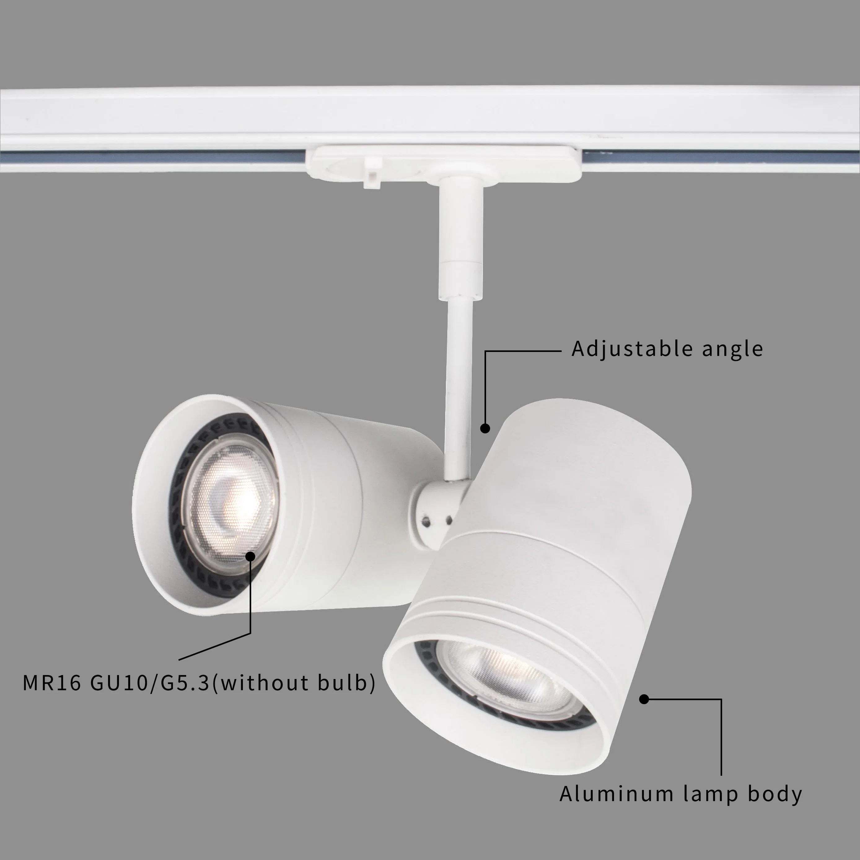 How Bright GU10 Adjustable Museum Spotlight Double Head Track Light for Gallery and Restaurant