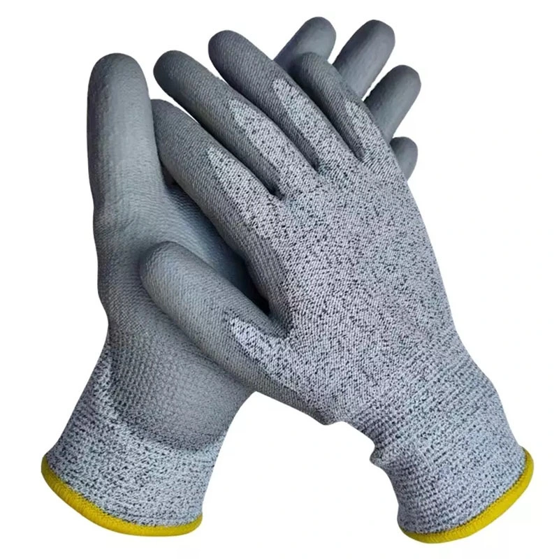 Wholesale/Supplier Customized Cheap Nylon Anti-Cut Spandex or Polyester Shell PU Coated Palm Safety Work Protective Gloves