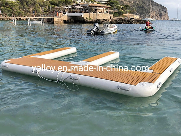 E-Shaped Watercraft Inflatable Jet Ski Floating Dock for Marinas