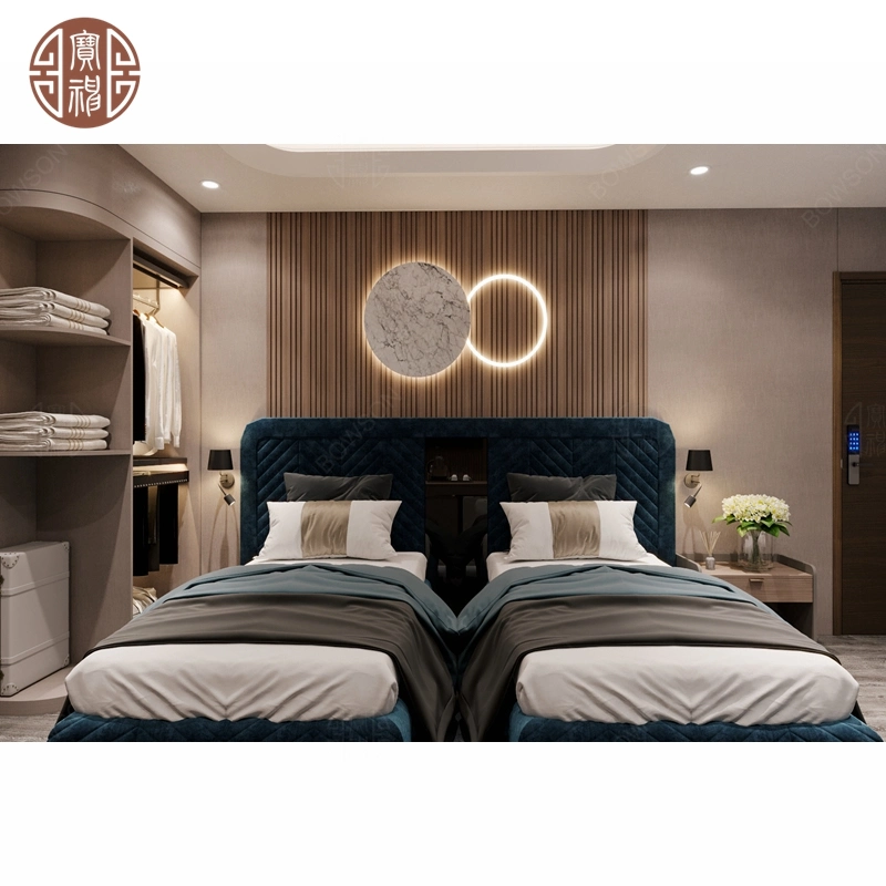 Ensemble de meubles de chambre d'hôtel cinq étoiles de luxe moderne personnalisé pour villa, appartement.