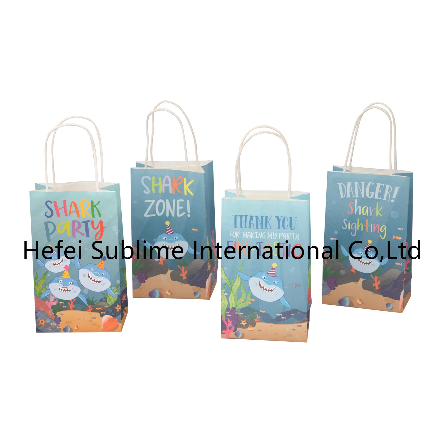 Brown Kraft Paper Gift Bags with Scratch Paper Panel Rainbow Gift Bags