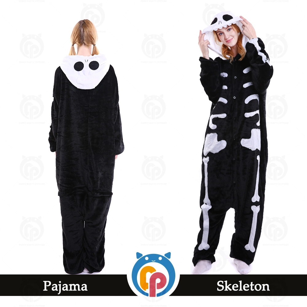 Adult Halloween Holiday Custom Wholesale Cartoon Scary Skeleton Party Costume