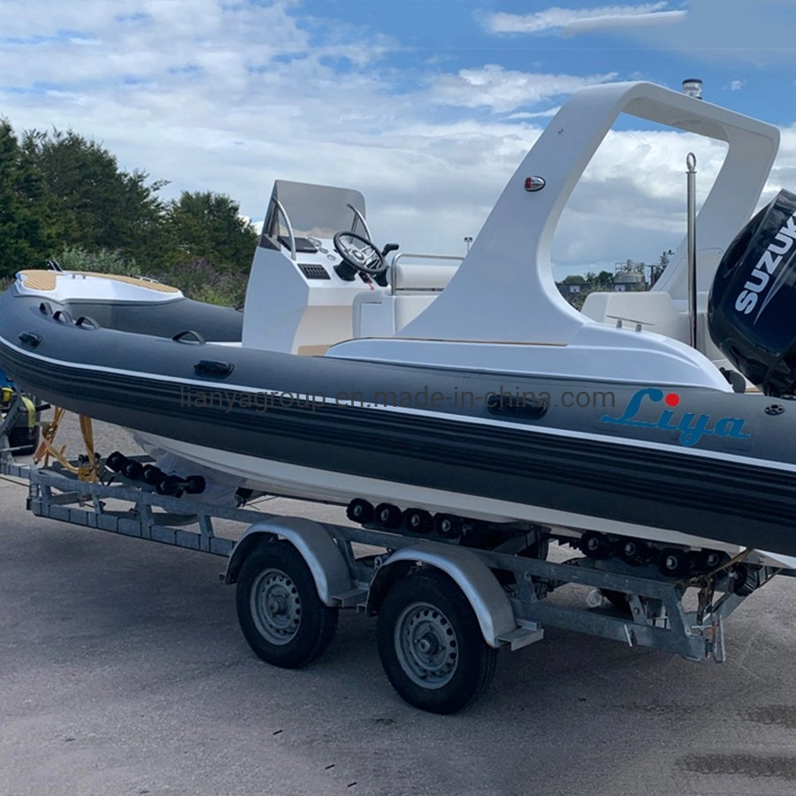 Liya 6,6 m nervure de bateaux en caoutchouc gonflable Hypalon Rib bateau de plongée