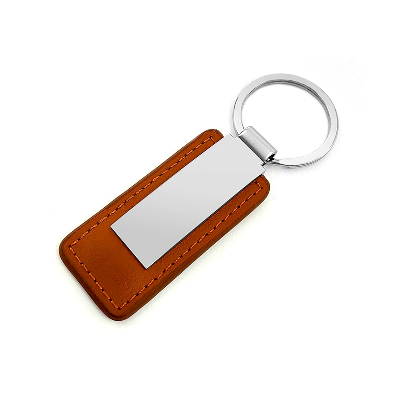 PU Leather Business Gift with Customizable Logo Print Keychain Pendant