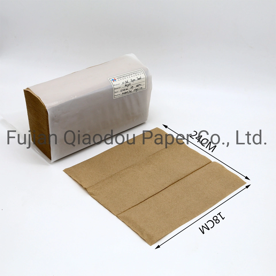 La pasta de bambú Qiaodou V-pliegue de tejido a mano, Mano a Mano toalla de papel, toallas de papel