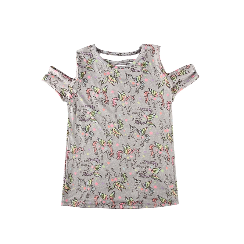 Stockpapa High quality/High cost performance  Low Price Girls Cute Print Casual T Shirts