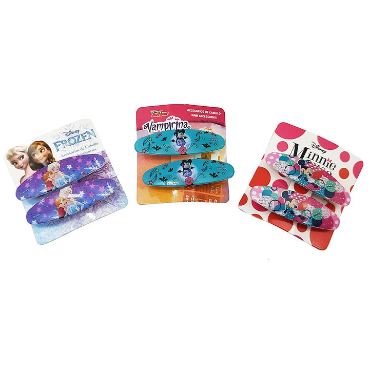 Neues Design Frozen Fashion Großhandel Kinder Phantasie und Mini Cute Haarzubehör Cartoon Printing Beauty Haarclips für Mädchen