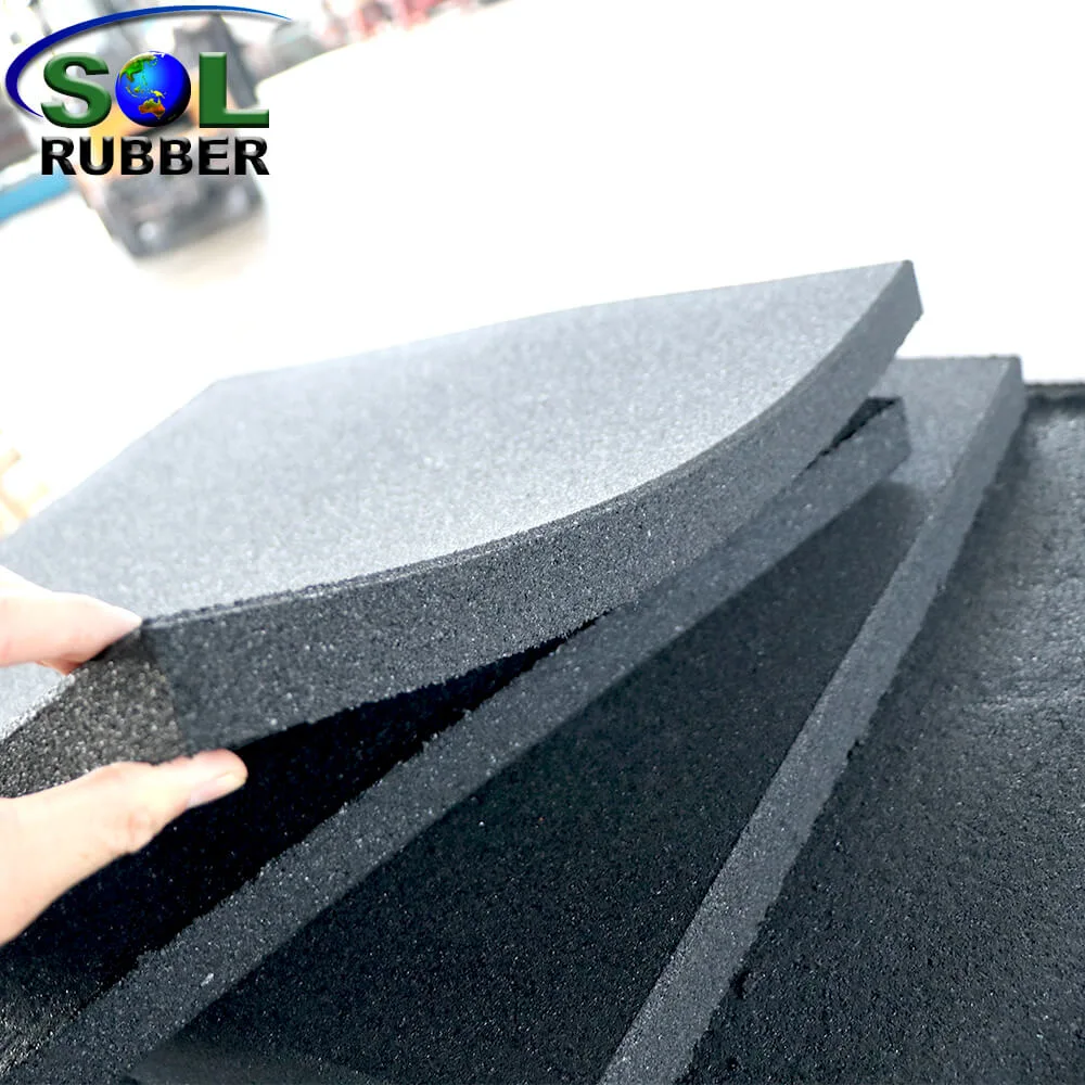 Sol Rubber Fitness Equipment Safety Rubber Gym Flooring Tile