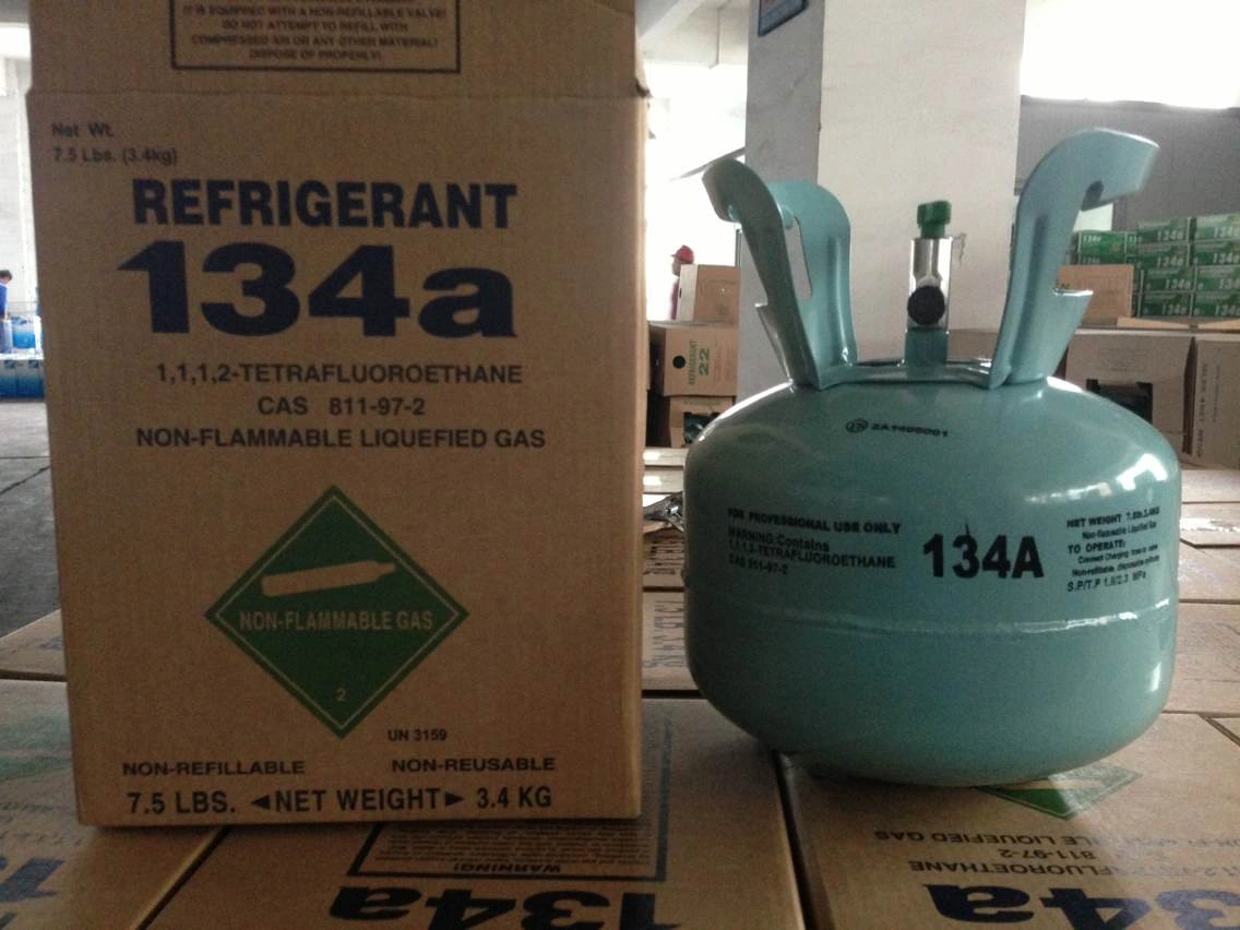 6,8kg/13,6kg/22,7Kg refrigerante no inflamable R134A/R-134a Gas