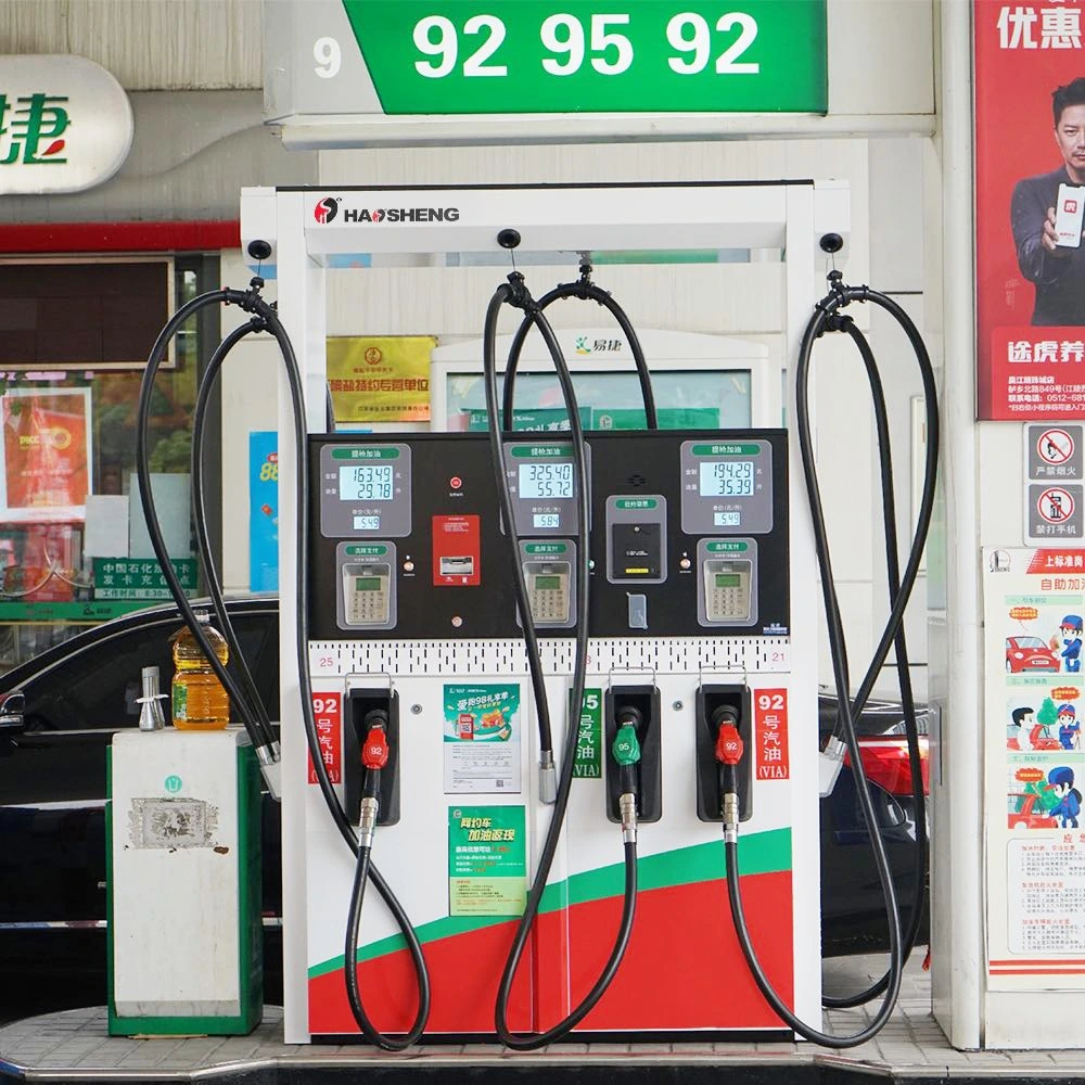 Haosheng Classical Hot Sale H Type 1/2/4/6/8 Nozzles Fuel Oil Dispenser