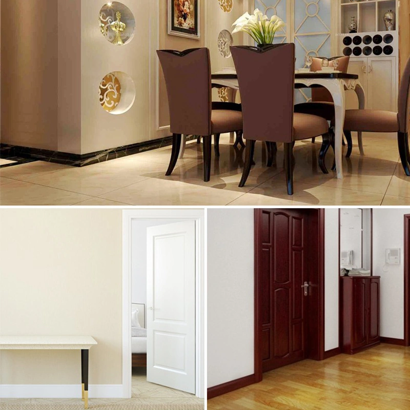 Hot Sale Moisture Proof Interior PVC Wood Plastic Composite PVC Skirting Board