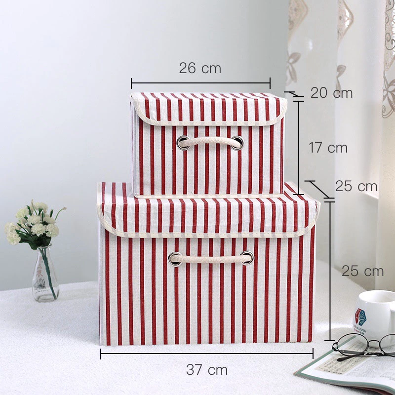 Non-Woven Foldable Cloth Storage Chest Bins Cubes Organizer Baby Toy Storage Box with Lid