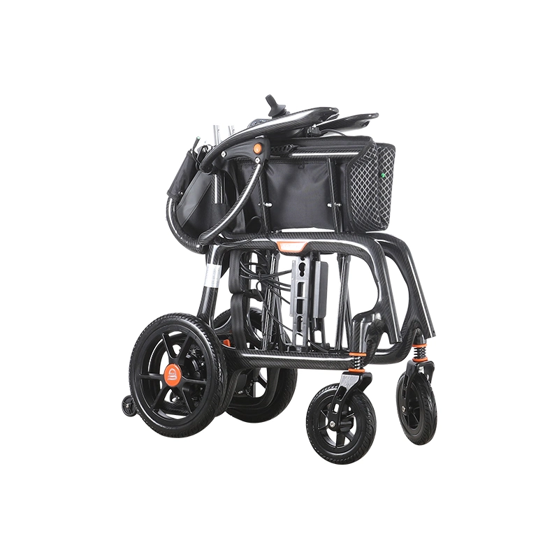 Ultra Lightweight Motorized Travel Adjustable Portable Foldable Carbon Fiber Folding Power Electric Wheelchair for Sale