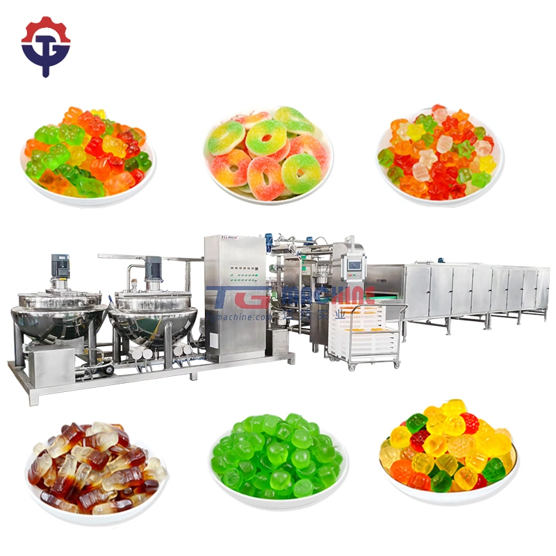 Full Automatic Candy Line/Gelatin Making Machine Automatic/Gummies Bear Jelly Making Machine/Food