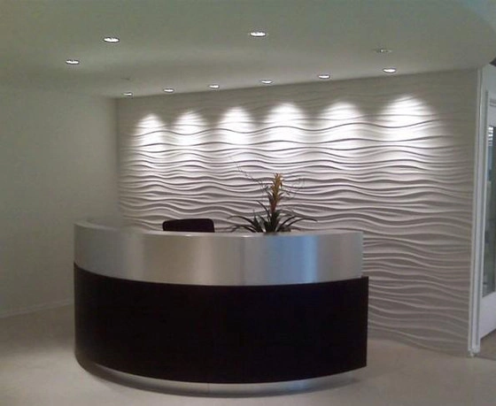 AG. Acoustic Modern Style Interior TV Background Wall 3D MDF Wave Wall Panels