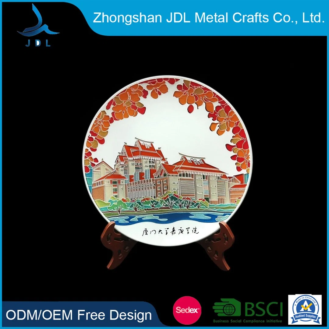 High quality/High cost performance Rectangular Gold Metal Texture Custom Memorial Plate Metal Zinc Alloy Trophy Souvenir Commemorative Plate