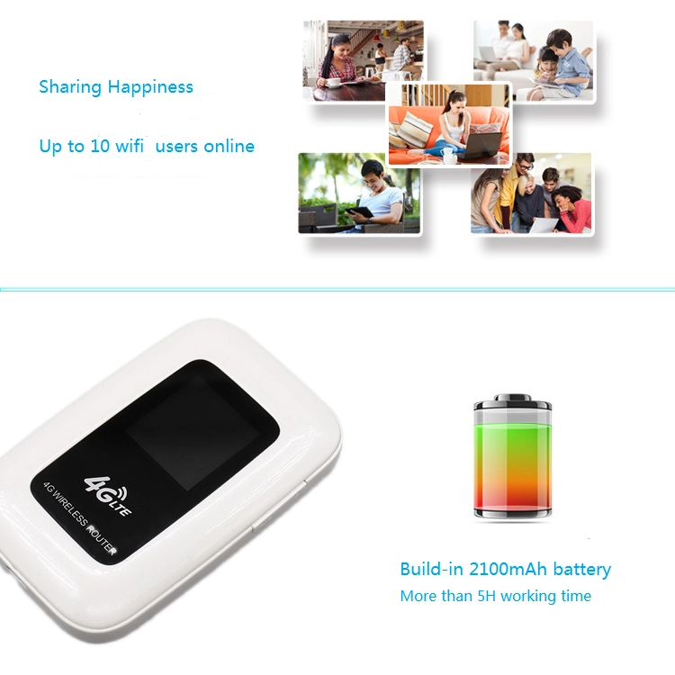 Unlocked Wireless Mini Modem 3G 4G LTE Portable Pocket Mifi Mobile Hotspot Car WiFi Router with SIM Card Slot