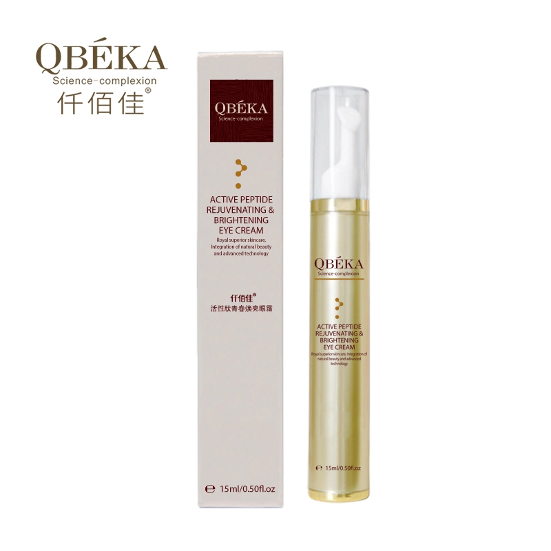 OEM Disponible Qbeka péptido activo Rejuvenative iluminando Eye crema anti arrugas de círculo oscuro Remover