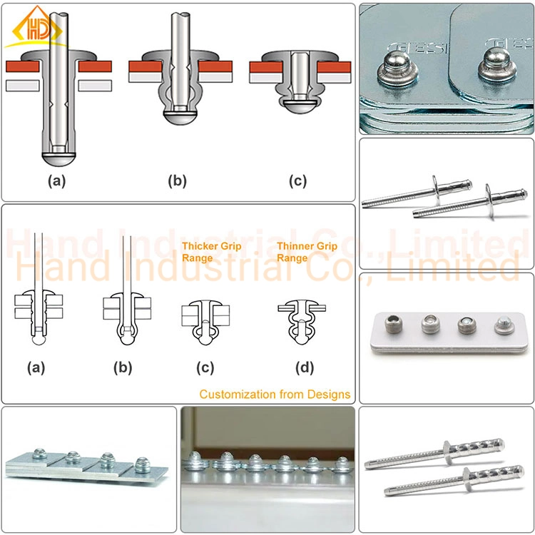 Good Quality Large Head Single Ungrip Blind Rivets 32mm Stainless Steel