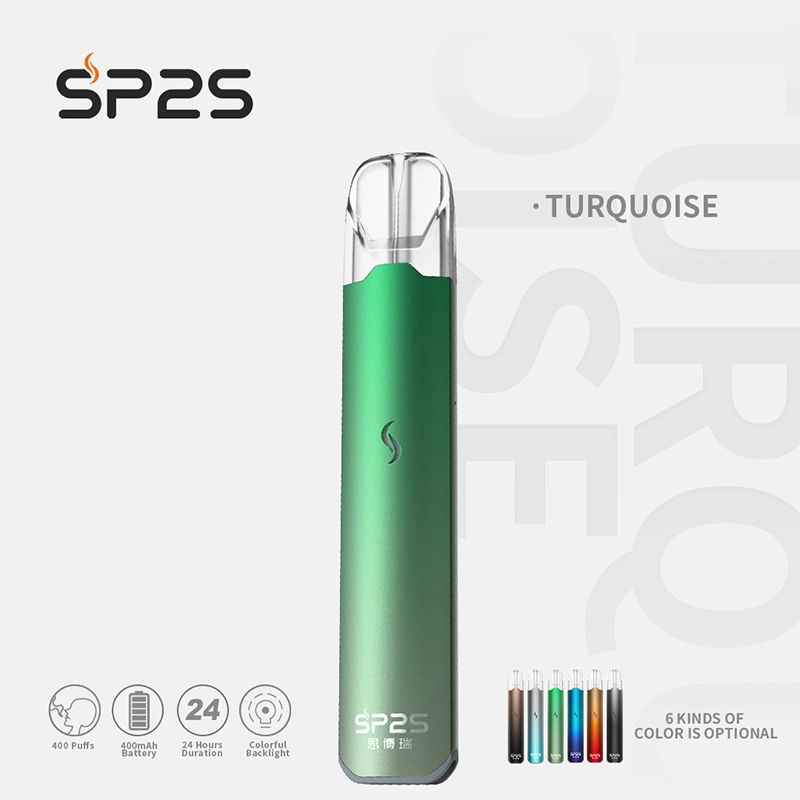 Sp2s Estrella Turquesa VAPE 400mAh 2ml E Liquid E Electrónica Cápsula no desechable para OEM&amp;ODM