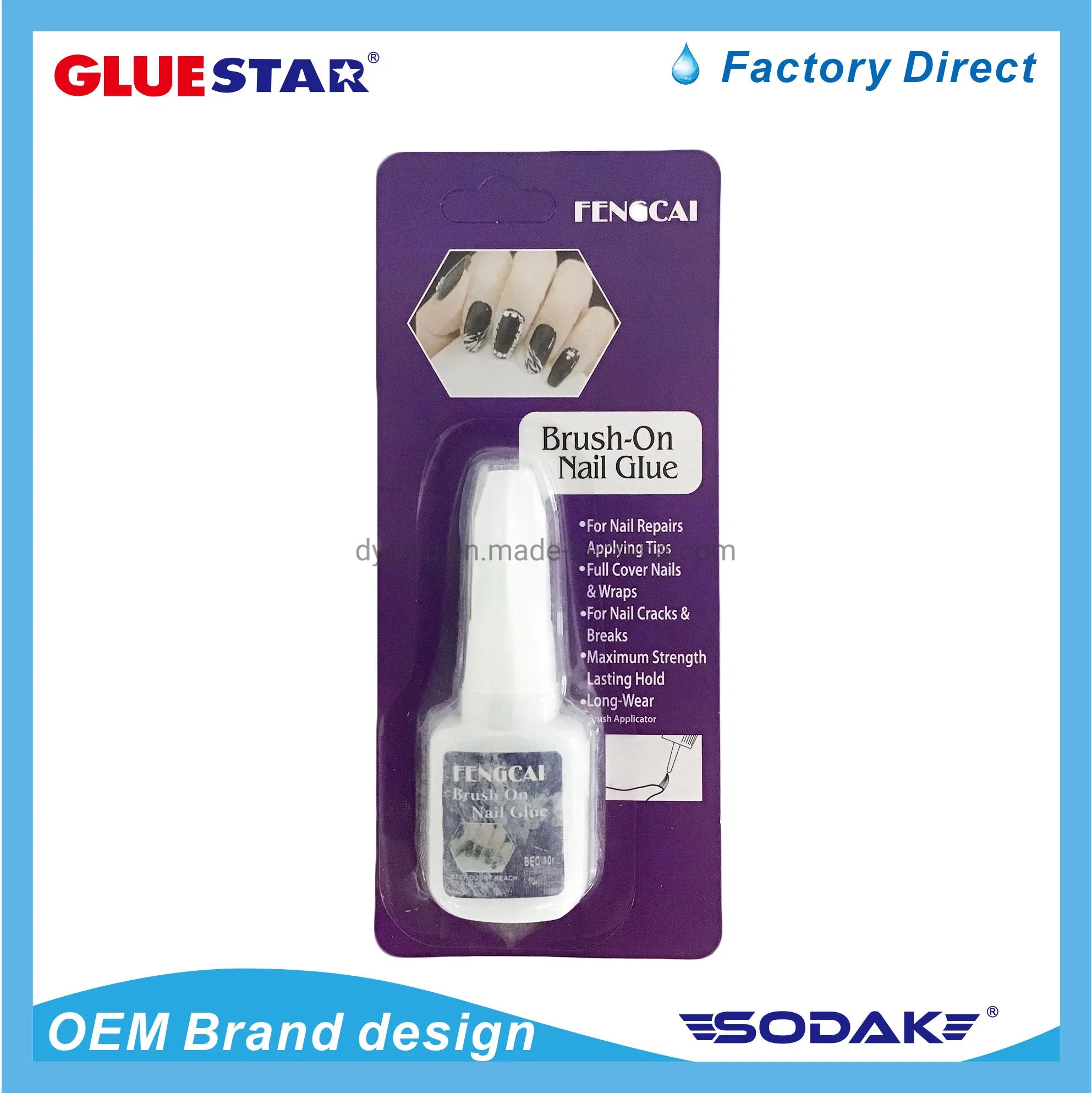 Fake Soft Nails Tips Press on Acrylic Nails UV Gel Nail Glue