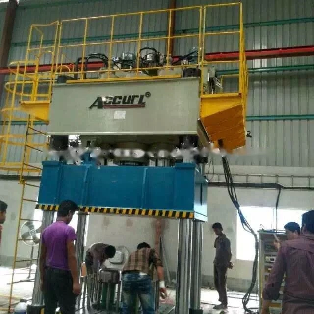 Four Column Hydraulic Press 1000 Tons, Deep Drwaing Hydraulic Press 1000t for Stainless Steel Sink