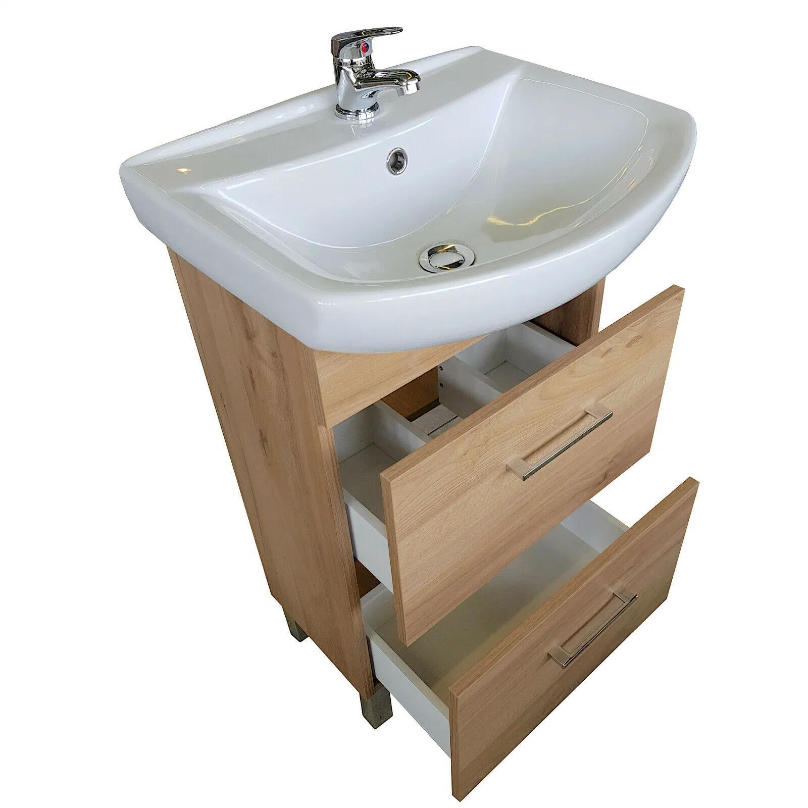 Bathroom Furniture Faucet Washbasin Sink with Base Cabinet Drawers Bathroom Faucet