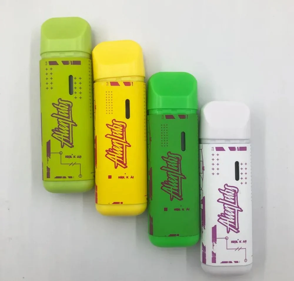 Los nuevos 510 E-cigarrillo desechable cartucho cerámico de 1.0ml Vape Pod bobina 280mAh Batería recargable de la HHC D8 de aceite espeso vacío Alien Labs Live Resina Vape