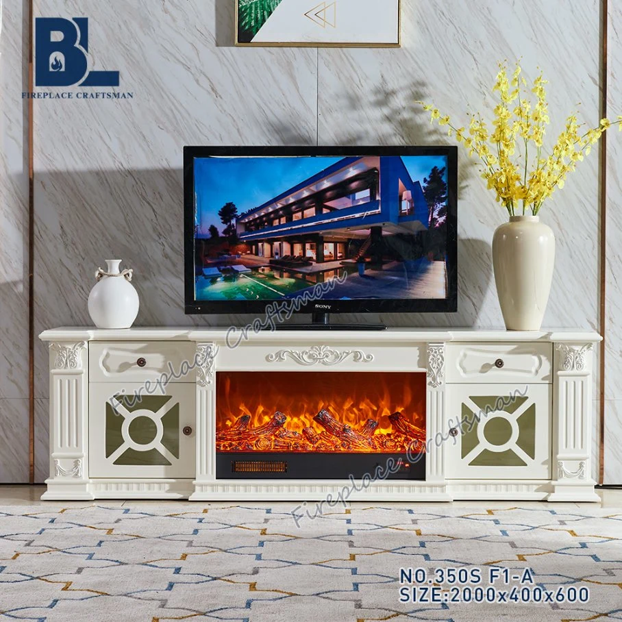 En el interior de electrodomésticos baratos resina llama maestro decorativa chimenea eléctrica Soporte de TV con control remoto para muebles de salón