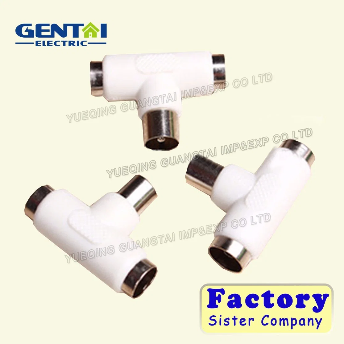 High quality/High cost performance  9.5mm TV Male Plug to Double Female Jack