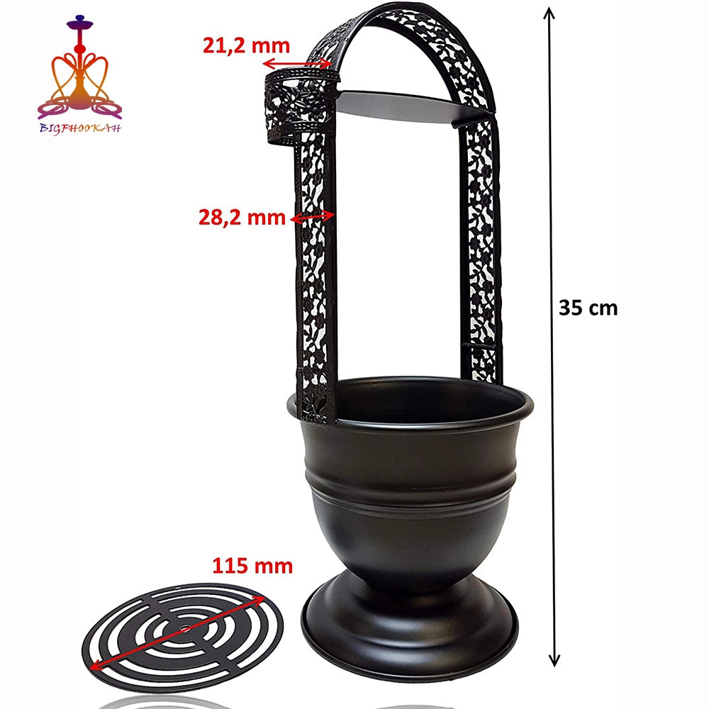 Cesta de carbón de recipiente de carbón de Shisha negro para accesorios de carbón de Shisha Para Shishas